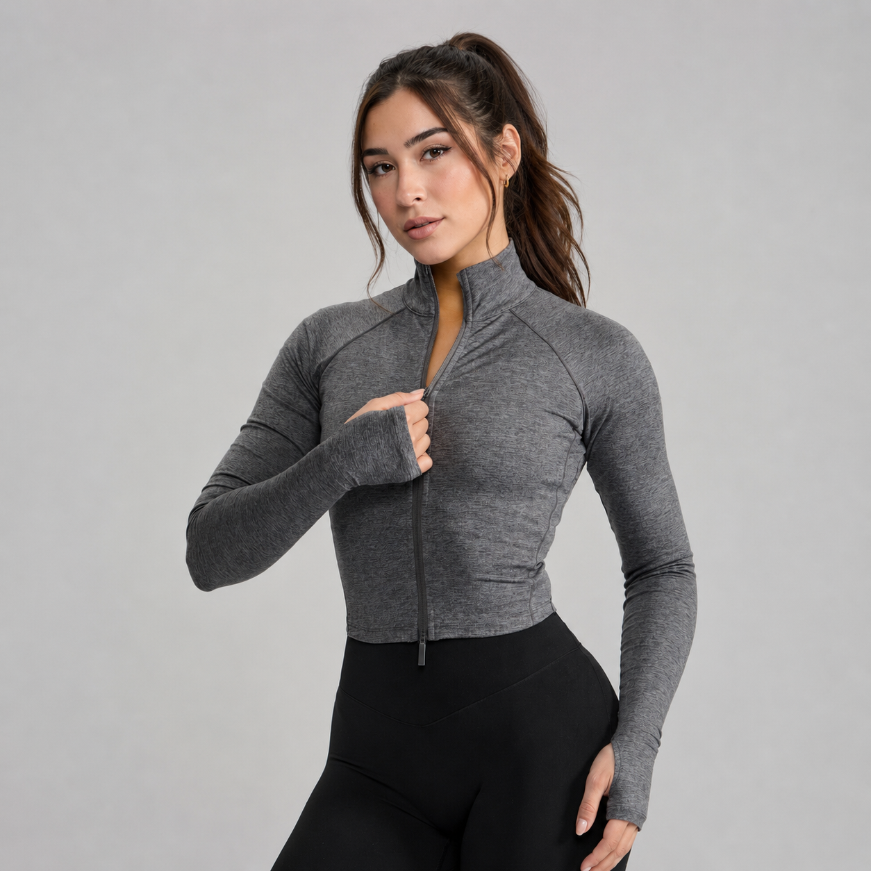 Dream Heather Zip Jacket - Heather Charcoal