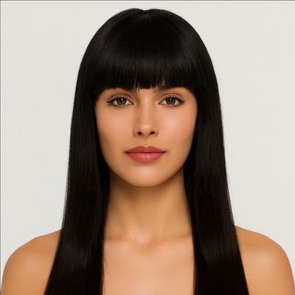 Clip-In Bangs with Temples – 100% Natural Human Hair