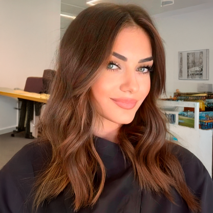 14” Natural Hair Topper with Silk Base – Dark Root Blonde