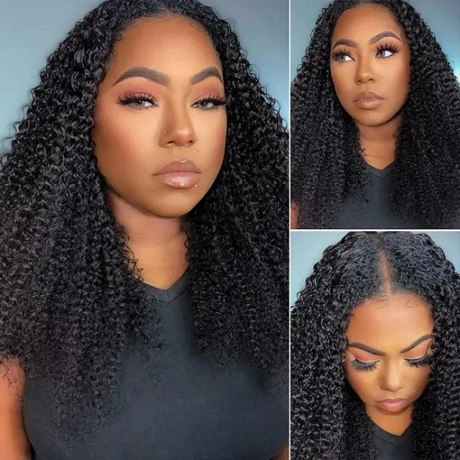 Kinky Curl V-Part Wig – 250% Volume