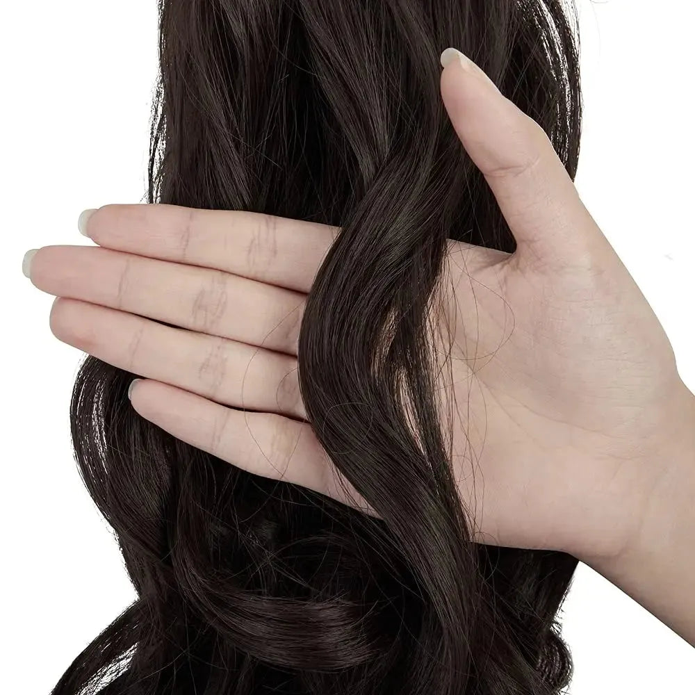 24" Multicolor Wavy Ponytail – Claw Clip Style