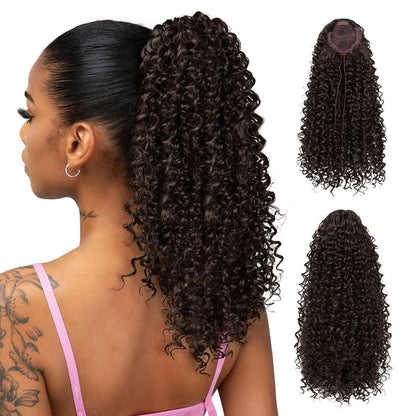 16” Afro Kinky Curly Drawstring Ponytail – Natural Volume Look