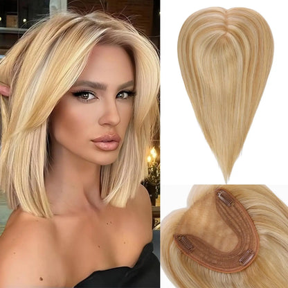 14” Hair Topper with Bangs & Silk Base