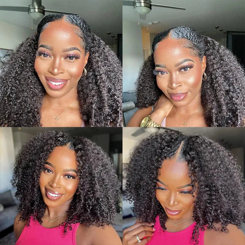 Kinky Curl V-Part Wig – 250% Volume