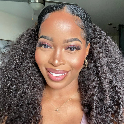 Kinky Curl V-Part Wig – 250% Volume