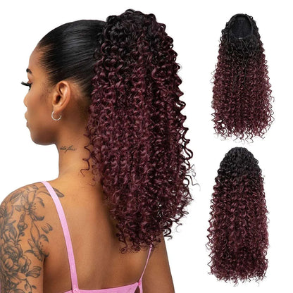 16” Afro Kinky Curly Drawstring Ponytail – Natural Volume Look