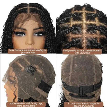 12” Boho Braid & Curl Lace Wig – 360° Lace Front