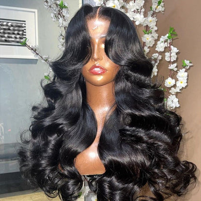 Body Wave Wig with Curtain Bangs – HD Lace Glueless