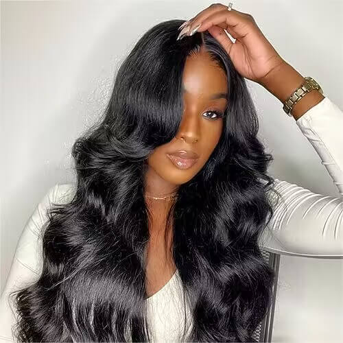 Curtain Bangs Body Wave Wig HD Lace & Glueless