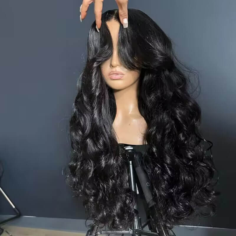 Curtain Bangs Body Wave Wig HD Lace & Glueless