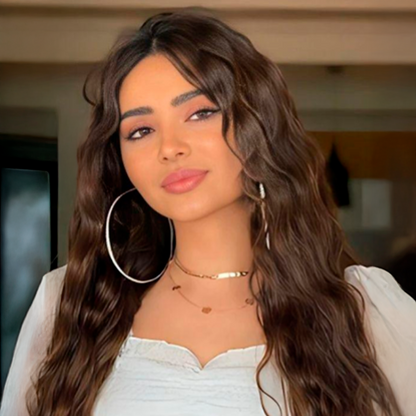 20” Wavy Clip-In Hair Extension – Brown with Highlights