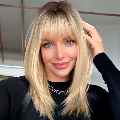 14” Hair Topper with Bangs & Silk Base