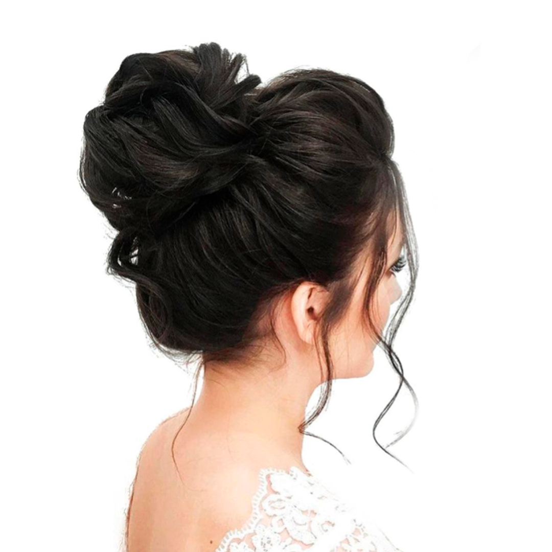 Curly Bun Hairpiece with Elastic – Instant Volume in Synthetic Fiber
