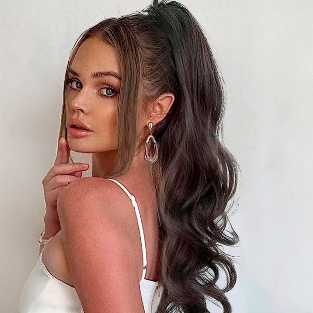 24" Multicolor Wavy Ponytail – Claw Clip Style