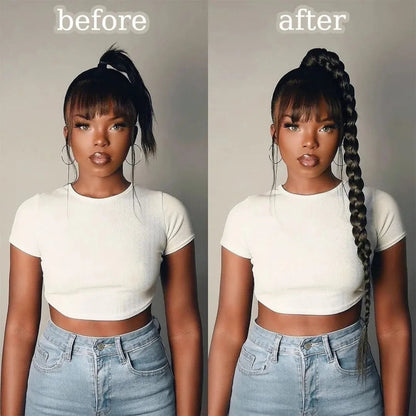 Twist Braid Ponytail with Band – 24"-34"