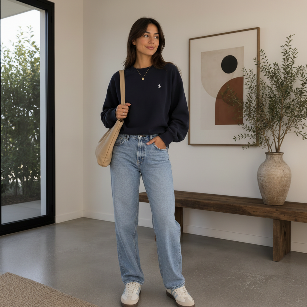 Look 1 - Navy Sweatshirt