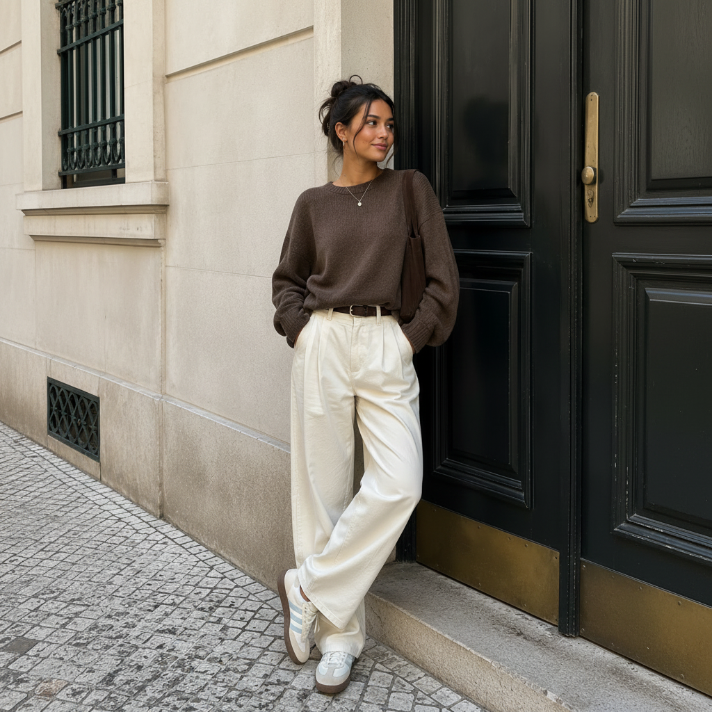 Look 3 - Brown Knit Sweater
