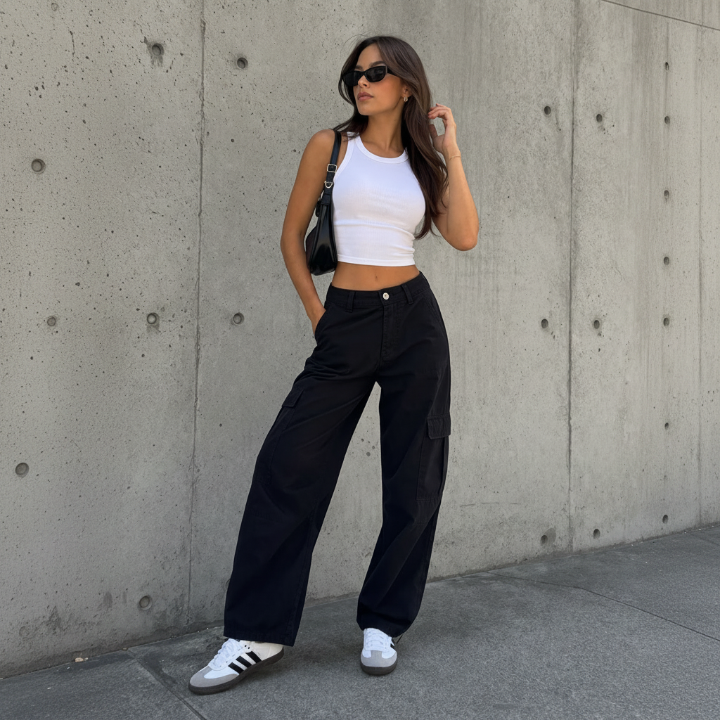Lookbook Square - Look Cargo Preto