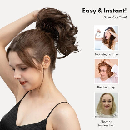 Wavy Claw Clip Ponytail Extension – Instant Volume in Synthetic Fiber