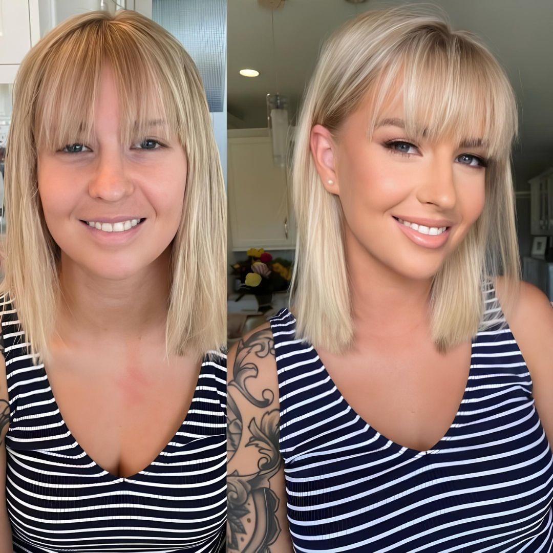 Clip-In Sleek Synthetic Bangs – Natural Look