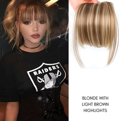 Clip-In Sleek Synthetic Bangs – Natural Look