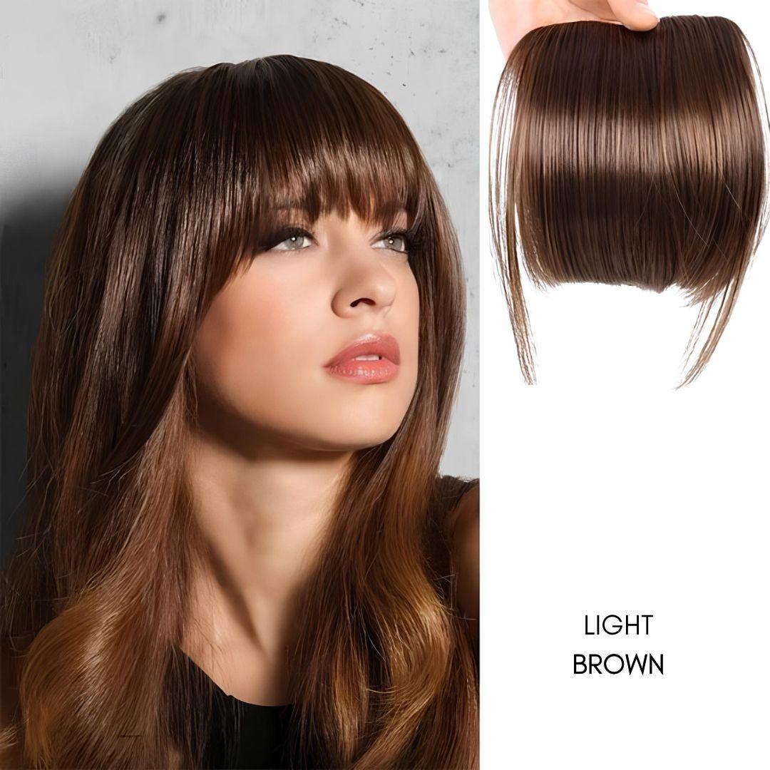 Clip-In Sleek Synthetic Bangs – Natural Look