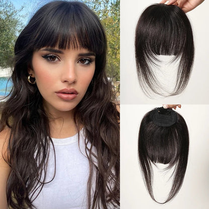 Clip-In Bangs with Temples – 100% Natural Human Hair